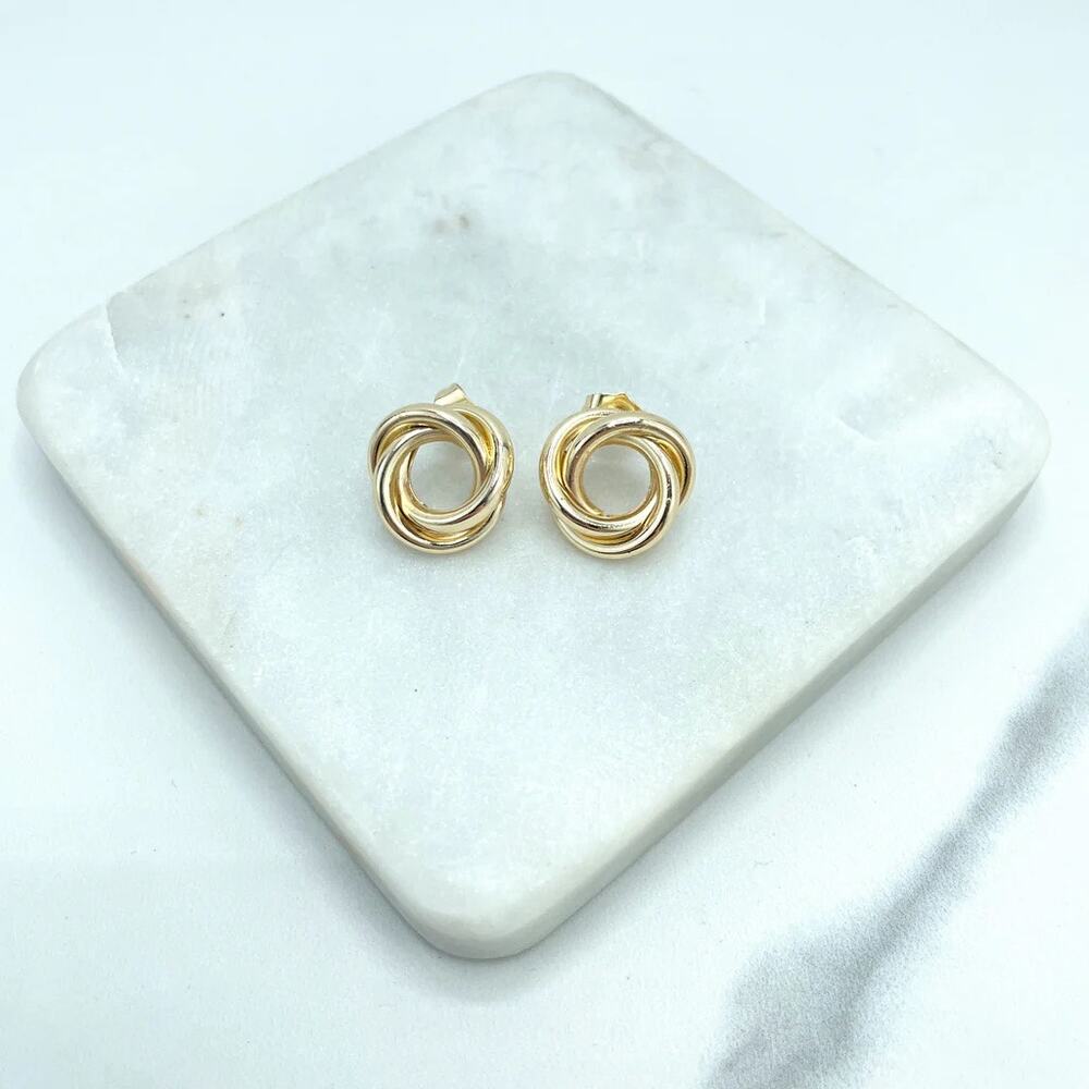 BOGO FREE GOLD CIRCLES STUD STATEMENT EARRINGS